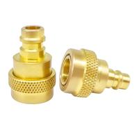Heilanole 2Pcs A/C R134a to R1234yf Conversion Kit,Quick Adapter Adjustable HighandLow Voltage Connector,for Air Conditioner