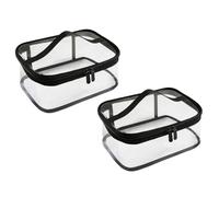 Heilanole Building Blocks Organizer Travel Transparent Pouch for Building Blocks Toy Storage Box Set of 2 PVC Board Carrying Case