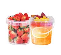 Heilanole Ice Cream Bucket with Lid and Handle Cocktail Rum Bucket for Drinks Food Storage Poke