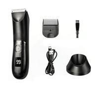 Heilanole Men'S Body Hair Trimmer Rechargeable with Ceramic Blade Electric Shaver for Wet/Dry Use Ideal for Chestback Groin Hair Care