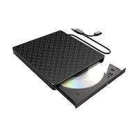 Heilanole Multifunctional External CD/DVD Drive Burner Black with SD/TF & USB3.0 Slots Optical Drive for PC Laptop