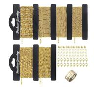 Heilanole Necklace Chains for Jewelry Making 6 Rolls Chains and Jewelry Making Chains with Lobster Clasps