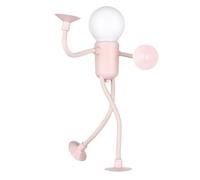 Heilanole Newest DIY Shape Sportsman Night Light for Bedroom, Bathroom and Christmas Decor Bedroom Desktop Atmosphere Lamp Pink