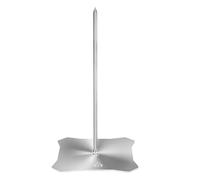 Heilanole Stainless Steel BBQ Skewer Stand with Vertical Cooking Grate and Long Nails for Optimal Grilling
