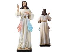 Heiligen Christ Statue - Christian Sculpture with Blessed Religious Figure for Decoration | Spiritual Law Decoration for Home, Garden or Church, Symbol of Prayer and Church