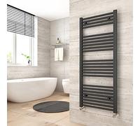 Heilmetz Anthracite Radiators Towel Rail, 1200 x 500mm Bathroom Towel Radiators Towel Warmer, 24 Bars Central Heating Radiator Towel Rail Radiator