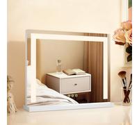 Heilmetz Hollywood Vanity Mirror 50×42cm, Dressing Table Mirrors with Lights, Light up Make up Mirror with Lighting Adjustable Brightness and 3 Color Temperature, White
