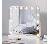 Heilmetz Hollywood Vanity Mirror 600x520 mm 11Bulbs, Dressing Table Mirrors with Lights, Light up Mirror Make up with 7x MagnifierLighting Dimmable and 3 Color Temperature for women