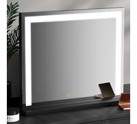Heilmetz Hollywood Vanity Mirror 60x53cm, Vanity Mirror for Dressing Table, Light up Mirror with Dimmable Lights, 3 Color, Hollywood Mirror for Women Ladies Girlfriend Mum, Black
