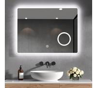 Heilmetz LED Bathroom Mirror 600 x 800mm Demister Shaver Socket
