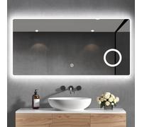 Heilmetz LED Bathroom Mirror 700 x 1000mm Demister Shaver Socket