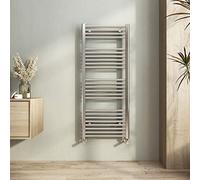 Heilmetz Radiator Towel Rail 1200 x 500 mm, Bathroom Radiators, Warmer Heated Towel Rail for Bathroom Central Heating Radiator - Chrome