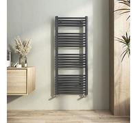 Heilmetz Radiator Towel Rail 1200 x 500 mm, Bathroom Radiators, Warmer Heated Towel Rail for Bathroom Central Heating Radiator - Anthracite