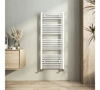 Heilmetz Radiator Towel Rail 1200 x 500 mm, Bathroom Radiators, Warmer Heated Towel Rail for Bathroom Central Heating Radiator - white