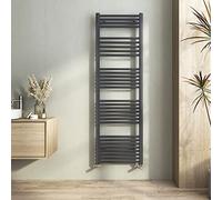 Heilmetz Radiator Towel Rail 1600 x 500 mm, Bathroom Radiators, Warmer Heated Towel Rail for Bathroom Central Heating Radiator - Anthracite