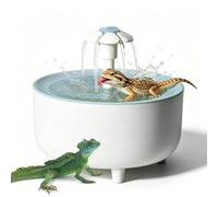 Heiluxe Reptile Water Bowl with Filtration System, Lizard Drinking Fountain, Reptile Waterfall Drinking Fountain for Lizard Turtle Snake Spider Frog Gecko