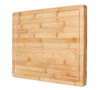 Heim Concept Organic Bamboo Cutting Boards for Kitchen Extra Large Chopping Board with Juicy Groove Perfect for Meat, Vegetables, Fruits, Cheese (18x12x3/4)