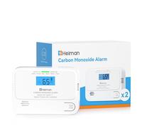 Heiman Carbon Monoxide Detector, 10-Year Battery Carbon Monoxide Alarms for Home, CO Alarm with Digital LCD Display, Audible & Visual, Pre-Alarm - BSI rated, EN 50291 Standard - 2 Pack