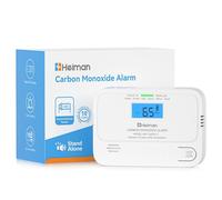 Heiman Carbon Monoxide Detector, 10-Year Battery Carbon Monoxide Alarms for Home, CO Alarm with Digital LCD Display, Audible & Visual, Pre-Alarm - BSI rated, EN 50291 Standard