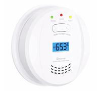 Heiman Carbon Monoxide Detector and Alarm, Carbon Monoxide Alarms for Home with Replaceable Battery, CO Alarm with LCD Digital Display, 10-Year Life Sensor EN 50291 Certified CO Detector 723ESY