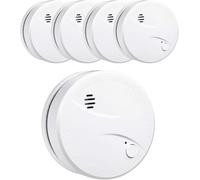 Heiman Smoke Alarm, 10-Year Battery Fire Alarm Smoke Detector with LED Indicator & Silence Button EN14604 Standard, Photoelectric Sensor (5)