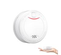 Heiman Smoke Alarms for Home, 10-Year Battery Photoelectric Detector, Mini Fire alarm, LPCB Approved, DIN EN14604, for House, Garage, with LED Indicator & Silence Button, White