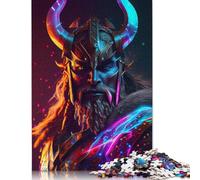Heimdall Norse God Puzzles500 Pieces Wooden Puzzle Jigsaws for Adults Brain Teaser Puzzles For Adults 500pcs (52x38cm)