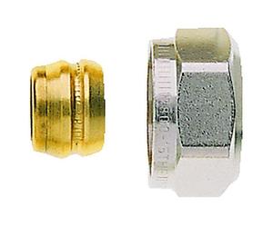 Heimeier Clamp Connection Nickel Plated For Cu And Steel Pipe 15 Mm And G 3/4 Ag