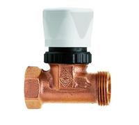 Heimeier Flow Control Valve Rp1/2 IG To G3/4 AG With Manual Adjustment Cap