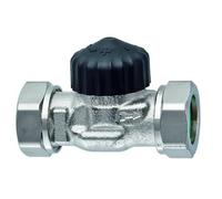 Heimeier Thermostat Valve Body Flat Seal. Nipple Connection, DN 20, Kvs 2.50
