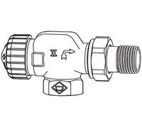 Heimeier Thermostatic Radiator Valve V-exakt II 1/2 Inch Axial Shape 3710-02.000 Silver