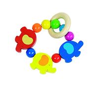 Heimess 734210 Wooden Elasticated Touch Ring Rattle (Elephant)