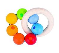 Wooden Touch Ring Rattle - Rainbow