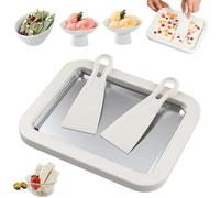 Heimgerollte Eismaschine, Instant-Eismaschine mit 2 Schabern, DIY-Eiscreme-Tablett für gerolltes Eis, Softice, Slushies, gefrorener Joghurt, fruchtiges Sorbet und Gelato (Weiß)