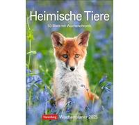 Heimische Tiere Wochenplaner 2025 - 53 Blatt mit Wochenchronik: Jede Woche schöne Tierfotos in einem praktischen Kalender zum Eintragen. Ein ... Aufnahmen und viel Platz für Notizen