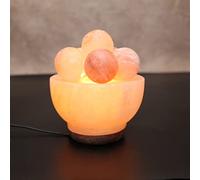 Heimtex Himalayan Salt Lamp Fire Bowl - Balls, 3-5 KG Salt Lamp, Pink Salt Rock, Metaphysical, Healing and Meditation, Home Decoration