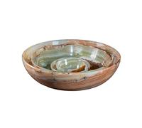 Heimtex Onyx Crystal Bowl, Himalayan Onyx, Marble Bowl, Carved Stone, Home Decor, Gifts, Alternative Decor (10 inches)