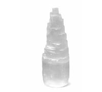 Heimtex Selenite crystal tower 20cm - Natural polished selenite crystal mountain pillar tower in 4 sizes for healing, meditation, gift & for home decor/room decor