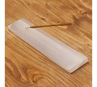 Heimtex Selenite Incense Holder Incense Tray 20cm, Selenite Crystal, Cleansing, Healing Crystal, Home Decoration, White