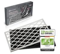 HEIMWERT Premium doormat for outside made of stainless steel, removable stainless steel frame, rubber dirt trapper mat, easy to clean, ideal for house entrances, 58 x 38 cm.
