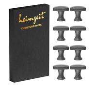 heimzeit Cabinet Knobs Cube for Doors, Drawers, and Dressers [8 Pieces, Square] Color: Grey, Stylish Design, Furniture Knobs with Single Hole Grip and Screws