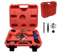 HeinaTond 10T Hydraulic Wheel Hub Puller Drive Shaft Removal Tool Heavy Duty Hydraulic Press for 4-5 Hole Wheel Hubs Bearing Press Kit Car Wheel Bearing Removal 96-125mm (Red)