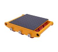 HeinaTond 15T Machinery Mover Machinery Skate Dolly Heavy Duty Machine Dolly Skate 33069lbs 360° Rotation Cap PU Wheels Heavy Moving Rollers Wheels to Move Heavy Objects (Yellow, 15T)