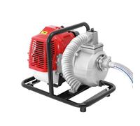 HeinaTond 2-Stroke Petrol Water Pump 43cc 1.7HP Gasoline Engine Portable High Flow 10m³/h Water Transfer Pump for Irrigation, Flood Drainage, Lawn Care, Pool Maintenanc (Red Water Pump)