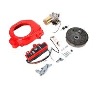 HeinaTond Electric Start Conversion Kit for Honda GX160 5.5HP GX200 6.5HP Flywheel Starter Motor Kit with Key Switch Box Charging Coil Fan Cover Shroud 12V DIY Engine Start Kit for Honda