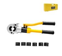 HeinaTond Hydraulic Crimping Tool 8 Ton 360° Head TH Dies 16 20 25 32mm | Press Fit Tool Plumbing Pipe Crimper with 4 Dies Carry Case for PEX PB Aluminium Plastic Pipes Press Tool Plumbing