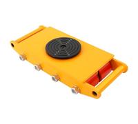 HeinaTond12T Machinery Mover Machinery Skate Dolly Heavy Duty Machine Dolly Skate 26400lbs 360° Rotation Cap PU Wheels Heavy Moving Rollers Wheels to Move Heavy Objects (Yellow, 12T)