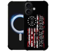 heindiy case for iPhone 17,Compatible with Magsafe,All-Round Protection Shockproof Anti-Scratches TPU Case Cover-Classic American Flag 1776 We The People