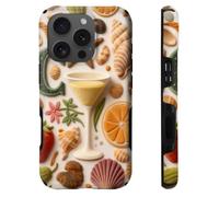 heindiy Compatible with iPhone 15 Pro Max Case,Wireless Charging Compatible,Patented 2-in-1 Dual-Layer Protection, Hot Transfer Print Hard Shell Cover - City Girl Dirty Martini Mosaic Shell