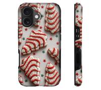 heindiy Compatible with iPhone 17 Case,Wireless Charging Compatible,Patented 2-in-1 Dual-Layer Protection, Hot Transfer Print Hard Shell Cover - Christmas Dim Sum Biscuits